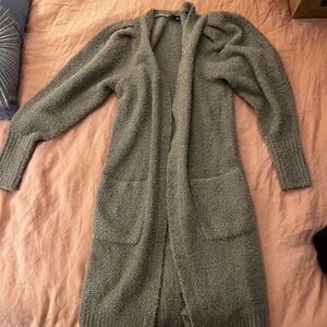 🏝️CCO SALE🏝️ Women’s Greenish Taupe Express Long Duster Cardigan Size XS